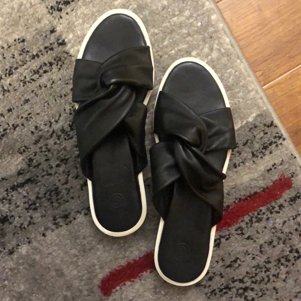 Leather slides!